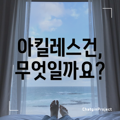 아킬레스건, 무엇일까요?