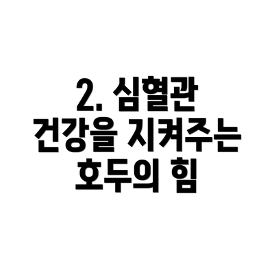 2. 심혈관 건강을 지켜주는 호두의 힘