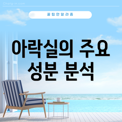 아락실의 주요 성분 분석