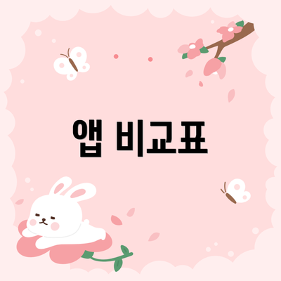 앱 비교표