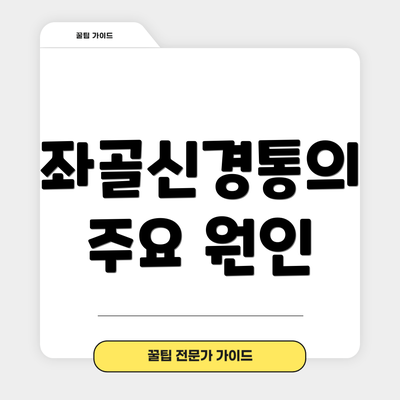 좌골신경통의 주요 원인
