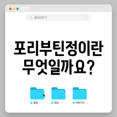 포리부틴정이란 무엇일까요?