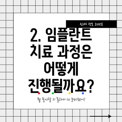 2. 임플란트 치료 과정은 어떻게 진행될까요?