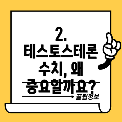 2. 테스토스테론 수치, 왜 중요할까요?