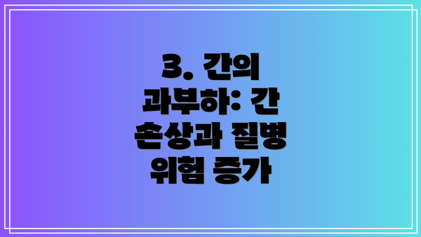 3. 간의 과부하: 간 손상과 질병 위험 증가