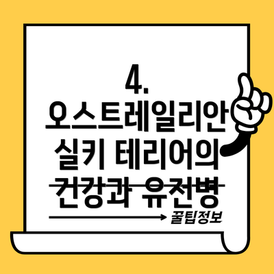 4. 오스트레일리안 실키 테리어의 건강과 유전병