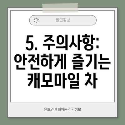 5. 주의사항: 안전하게 즐기는 캐모마일 차