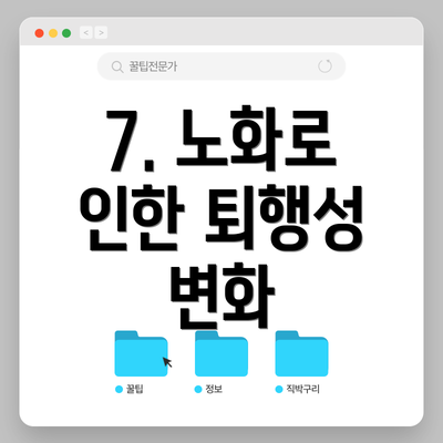 7. 노화로 인한 퇴행성 변화