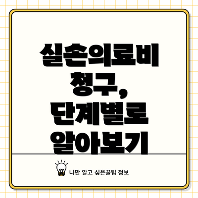 실손의료비 청구,  단계별로 알아보기