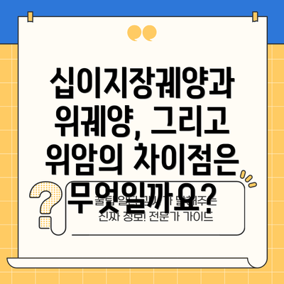 십이지장궤양과 위궤양, 그리고 위암의 차이점은 무엇일까요?