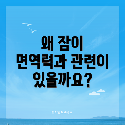 왜 잠이 면역력과 관련이 있을까요?