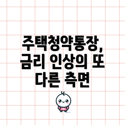 주택청약통장, 금리 인상의 또 다른 측면