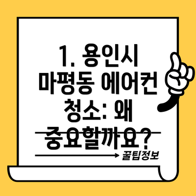 1. 용인시 마평동 에어컨 청소: 왜 중요할까요?