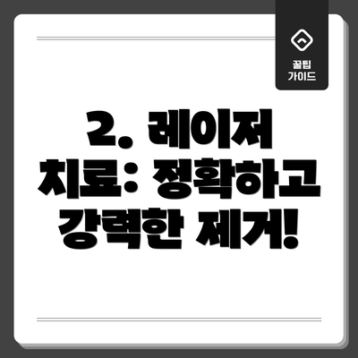 2. 레이저 치료: 정확하고 강력한 제거!