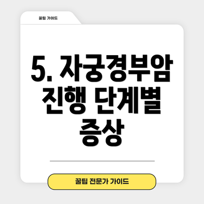 5. 자궁경부암 진행 단계별 증상